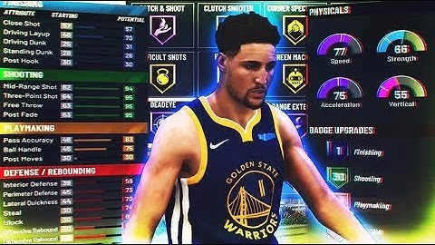 NBA2K20 KLAY THOMPSON BUILD! BEST TWO-WAY SHARPSHOOTER BUILD IN NBA 2K20! BEST SG/SF BUILD NBA 2K20!