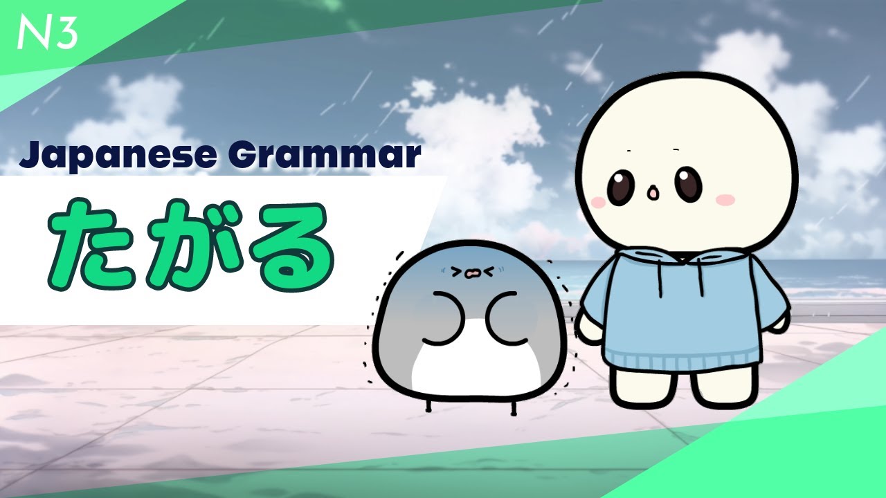 Learn Japanese たがる and がる| Learn N3 Japanese grammar