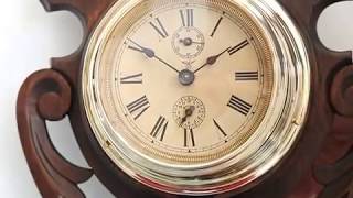 MAUTHE Antique WALL Alarm CLOCK plus THERMOMETER! EXTREMELY RARE MODEL!! Germany