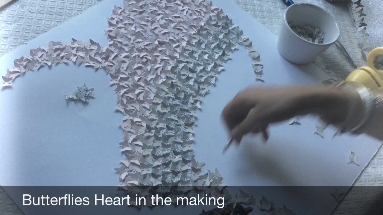 DIY Butterfly Heart - WALL ART by Moncraft Wall Art Wedding Nursery