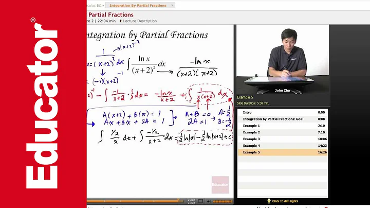 AP Calculus BC: Integration by Partial Fractions