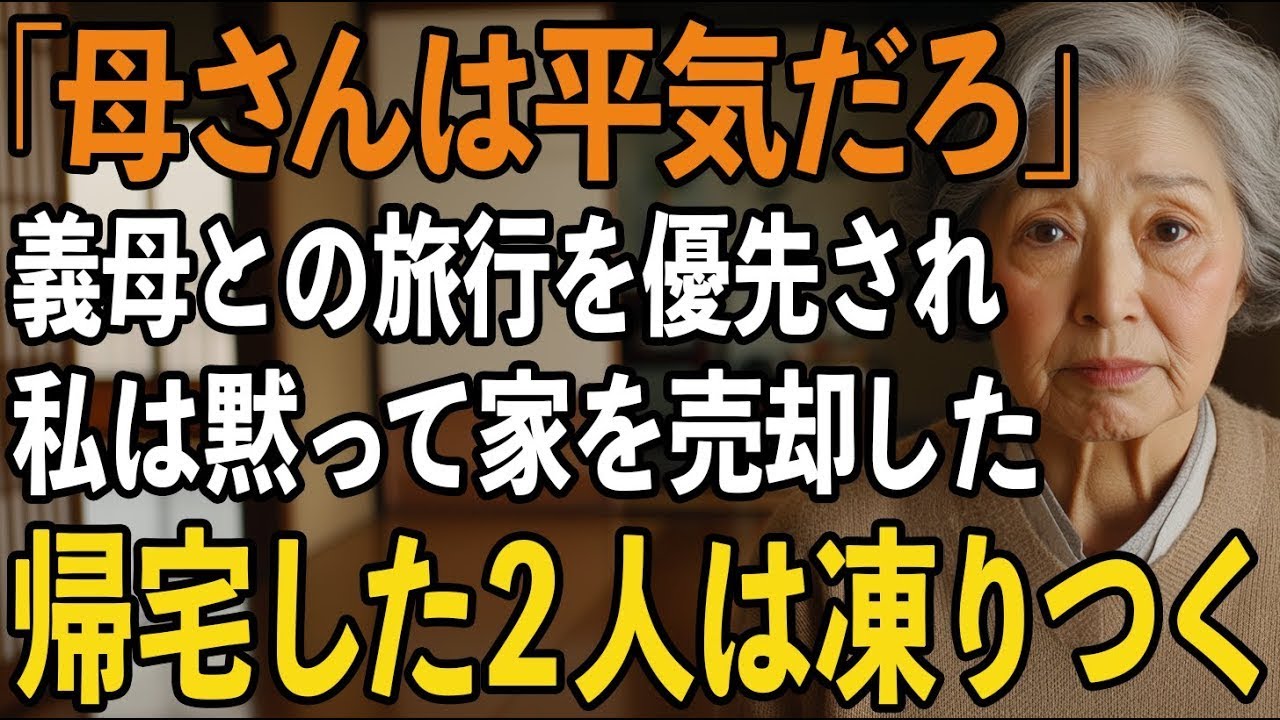 事故で入院した私より義母との旅行を優先した息子夫婦。その夜、私は黙って家を売却した…1週間後、帰宅した2人は凍りついた【60代以上の方へシニアライフ】