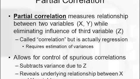 Multiple Regression and Partial Correlation
