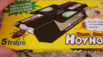 Pet friendly Roach Killer TRAP-A-ROACH HOY HOY 5 PIECES roach Hotel
