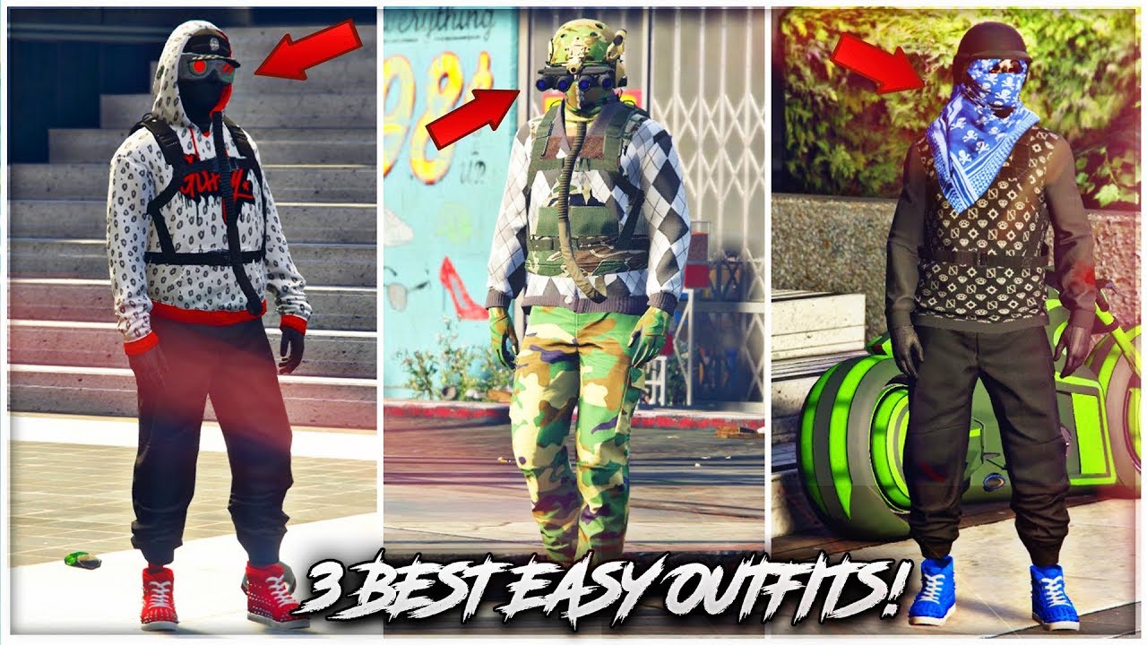 *3 EASY & Simple* GTA 5 ONLINE * Using Clothing Glitches Rng/Tryhard ...