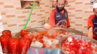 Refreshing Watermelon Juice in Summer | Bloody Red Watermelon Cutting Skills | Street Drink Karachi