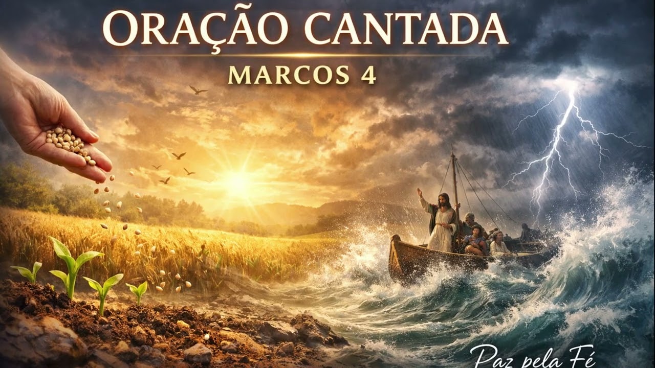 ORAÇÃO CANTADA MARCOS 4 🙏 Jesus Acalma a Tempestade e Faz a Fé Crescer Como Semente