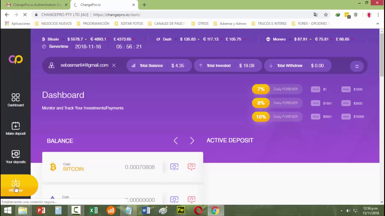 CHANGE PRO, PRUEBA DE PAGO, VIDEO 4 YouTube