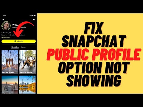 Snapchat Public Profile Option Not Showing Fixed Here - YouTube