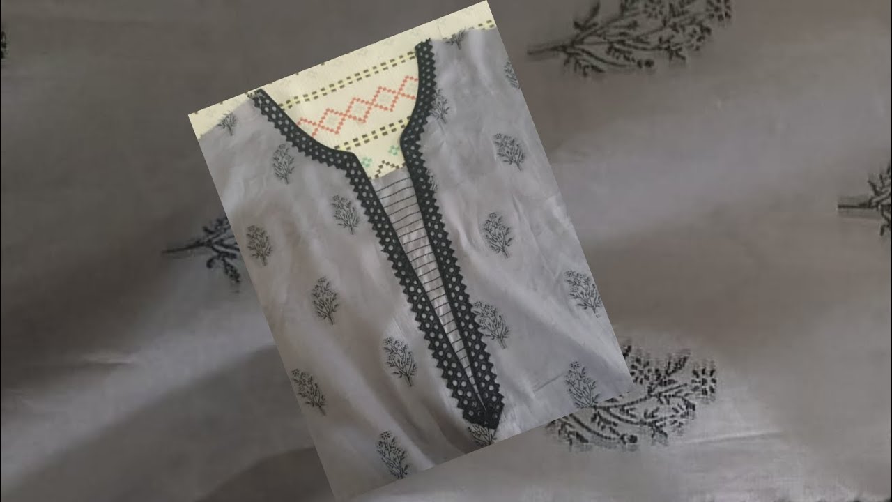 New simple and easy neck design with lace cutting and stitching| Simple neck design 2026