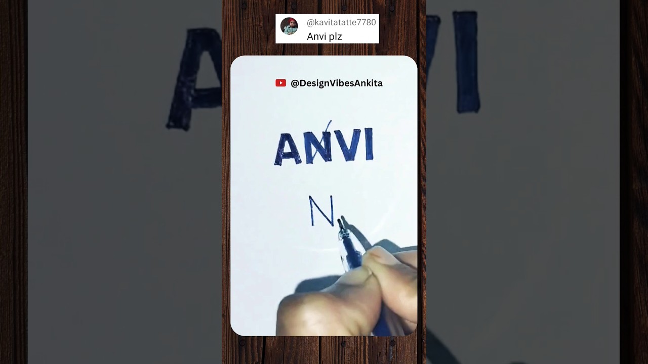 Anvi Name Logo Design||🥰comment your Name 
