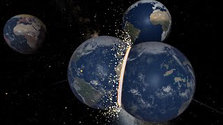 Multiverse Earths Collide With Earth - Universe Sandbox
