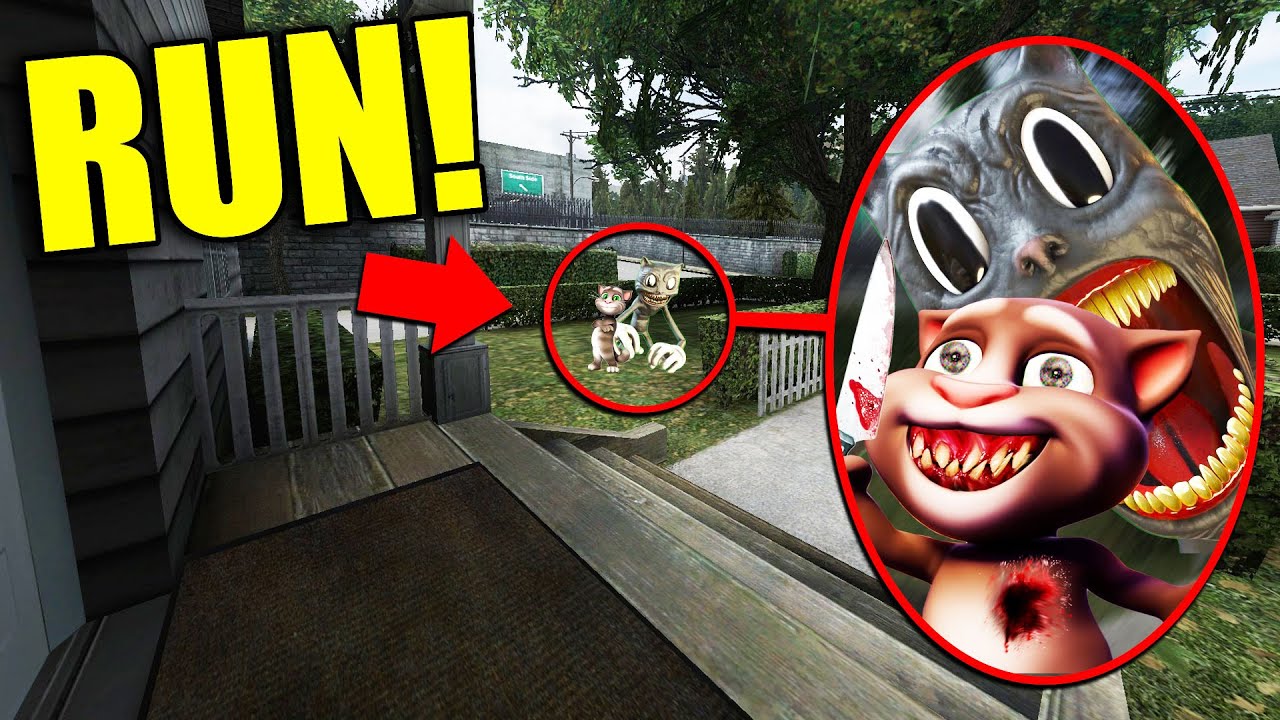 If You See CARTOON CAT vs TALKING TOM Outside Your House, RUN AWAY FAST!! (SCARY)