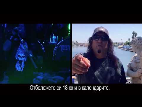 Chuck Billy поздравява феновете в България по повод концерта на Testament в София на 18 юни 2019 г.