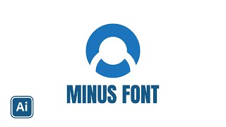 Easy Way To Logo Design In Minus Font in illustrator #shorts