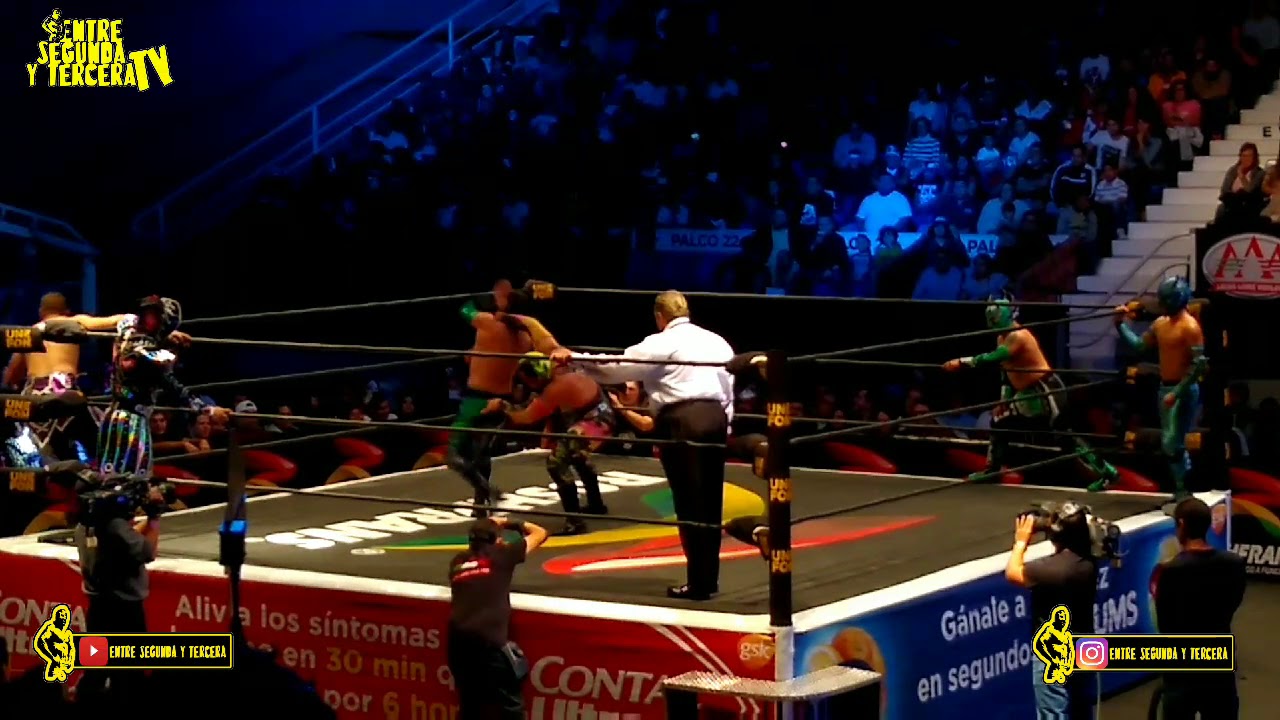 Drago Kid, Iron Kid y Laredo Boy Vs Látigo, Parkita Negra y Low Rider / AAA en Queretaro