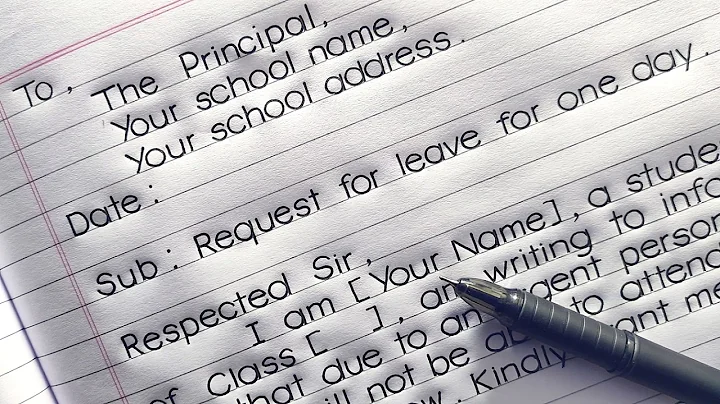 Leave Application for One Day Due to Urgent Work