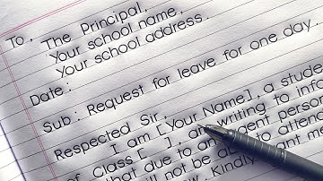 Leave Application for One Day Due to Urgent Work