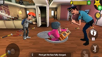 Scary Teacher 3D - with nick and tani troll Miss T fell face down  part 5098 #scaryteacher3d