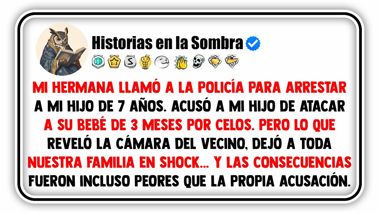 Mi hermana llamó a la policía para arrestar a mi hijo de 7 años. Acusó a mi hijo de atacar a su bebé