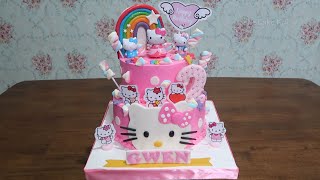 Dekorasi Kue Ulang Tahun Hello Kitty Terbaru Simple Tart Cake | LENSCAKE KDI