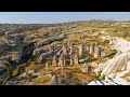 Goreme, Nevsehir, Turkey. Aerial view of the remarkable Gorkundere Rocket Valley, showcasing its ...