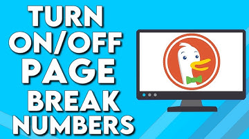 How To Turn On/Off Page Break Numbers on DuckDuckGo Browser on PC