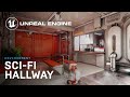 Scifi hallway environment  unreal engine 5