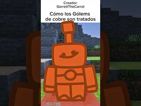Pov: Eres un Gólem de Cobre en Minecraft #animación #memes #fandub
