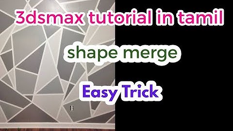 3dsmax tutorial in tam,il-Shape merge in 3dsmax-civil tamil