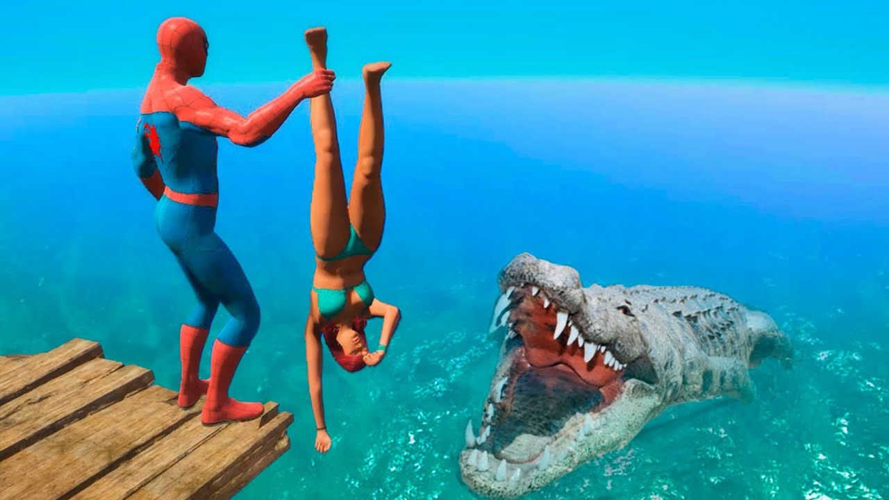 GTA 5 AMONG US & SPIDERMAN RAGDOLLS | BEST FUNNY MOMENTS