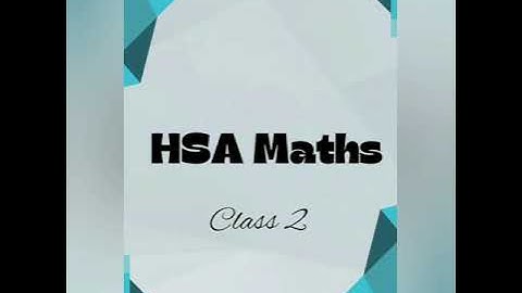 HSA Maths Module 1- Set Theory:Class 2
