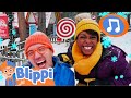 Giving Gifts with Blippi 🎄 Christmas Song for Kids | Blippi | Food &amp; Family Cartoons for toddlers