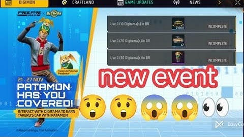 Use Digitama Mission Complete Kaise Kare | Free Fire New Event Today | Takeru & Patamon Event FF