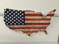 Rustic wooden flag  USA