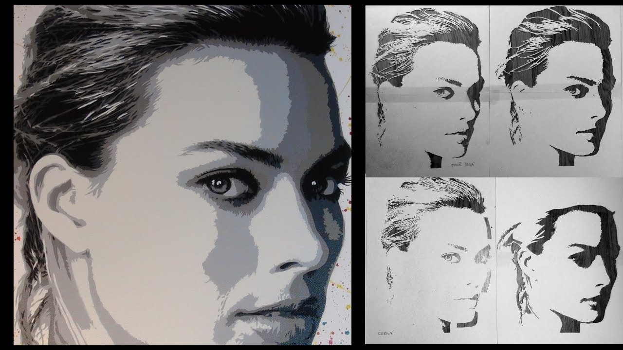 Margot Robbie - STENCIL ART (2018)