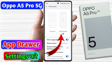 Oppo a5 pro 5g app drawer setting kaise kare | drawer mode setting in oppo a5 pro