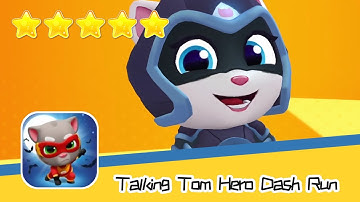 Talking Tom Hero Dash Run Day250 Walkthrough Endless runner Save the world Recommend index five star