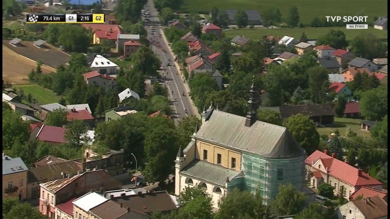Tour de Pologne 2022 - przejazd przez gminę Radymno [TVP Sport]
