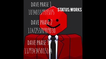 SLAP BATTLES:DAVE BOSSFIGHT MUSIC IDS