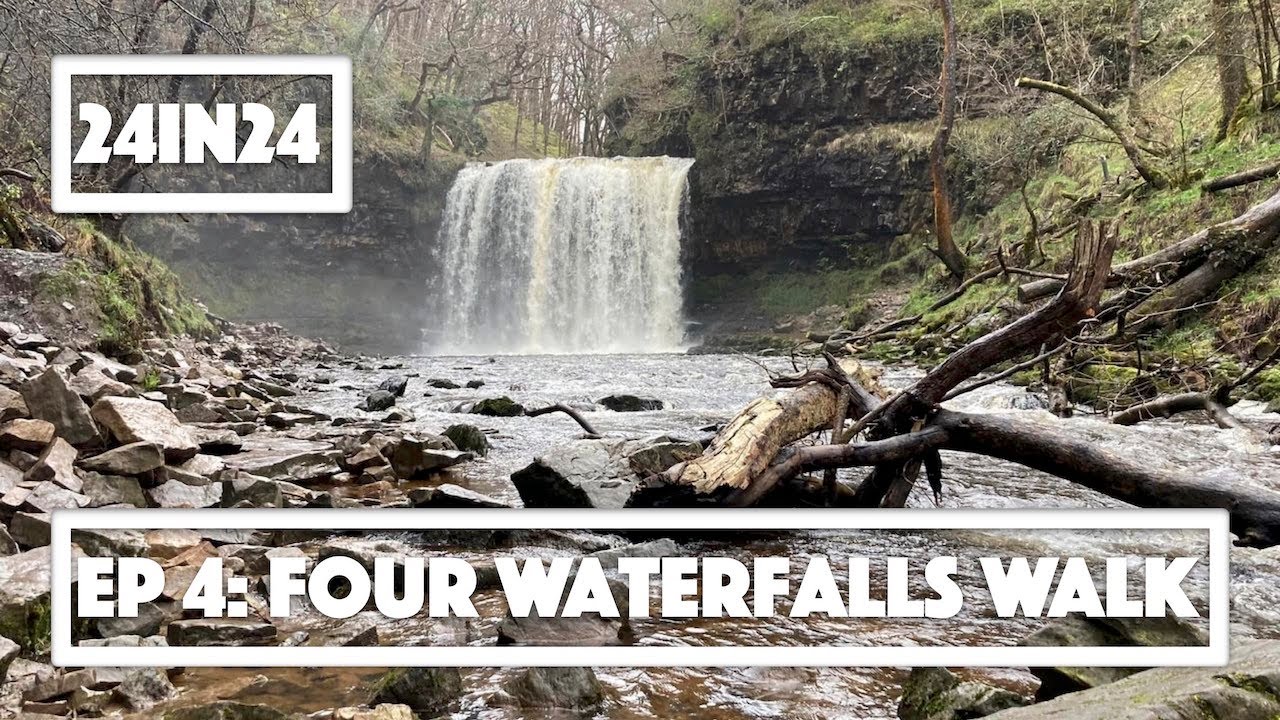 24in24 Ep 4: Four Waterfalls Walk, Brecon Beacons. Walking Behind a Raging Waterfall.