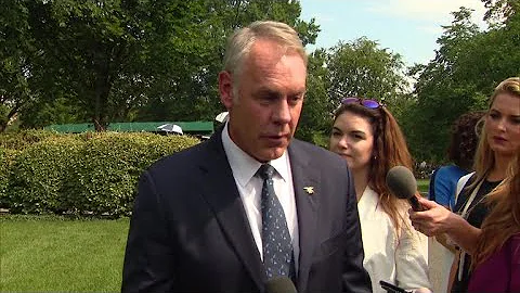 Interior Secretary Ryan Zinke addresses climate ch...