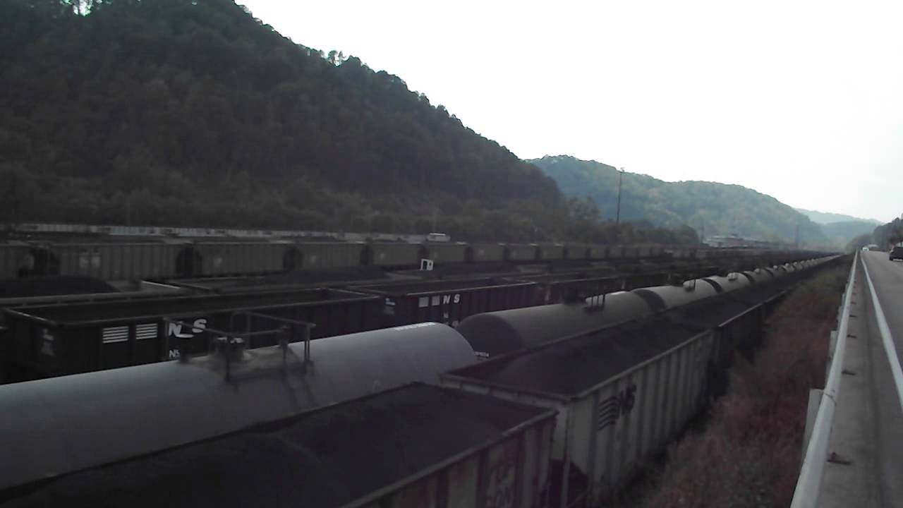 Southbound Tank Car unit train departing Williamson, WV, on the Norfolk