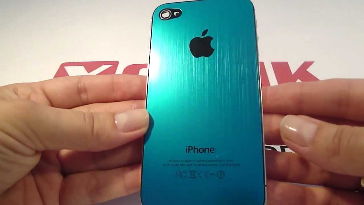 iPhone 4 / iPhone 4S aluminium blue  back cover