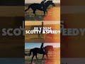 Scotty is 5 and Speedy is 28