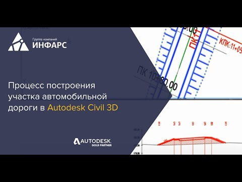 Процесс построения участка автомобильной дороги в Autodesk Civil 3D