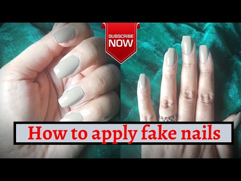 Stick on Nails || Fake Nails Tutorial || How To Apply Fake Nails Easily ...