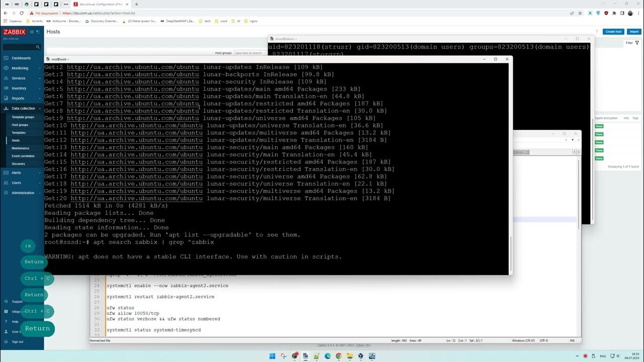 Установка Zabbix Agents 2 в Ubuntu Server 23.04 LTS Zabbix 6.4 YouTube