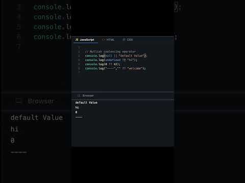 Nullish coalescing operator (??)   Javascript