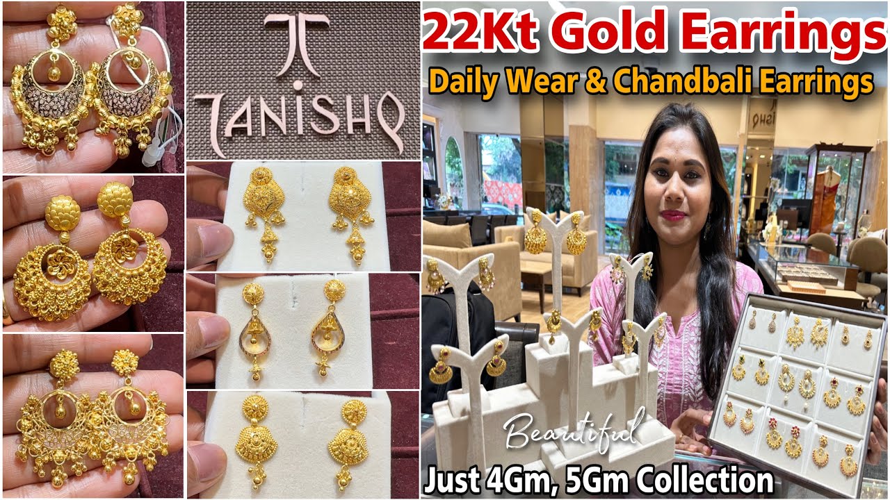 22k Plain Gold Earring JG-1904-2653 – Jewelegance